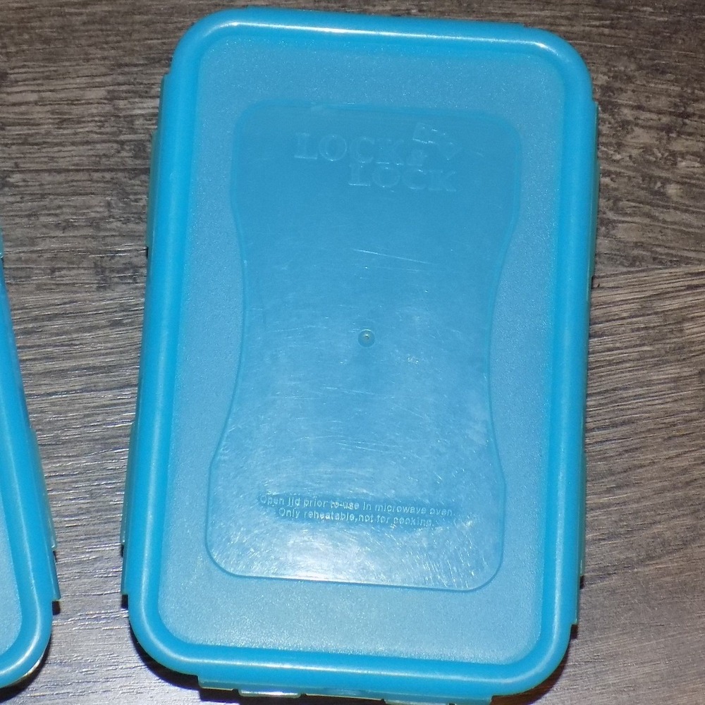 Lock‎ & Lock Food Storage Containers 2pc 1L 34oz Blue Rectangular - Picture 2 of 8